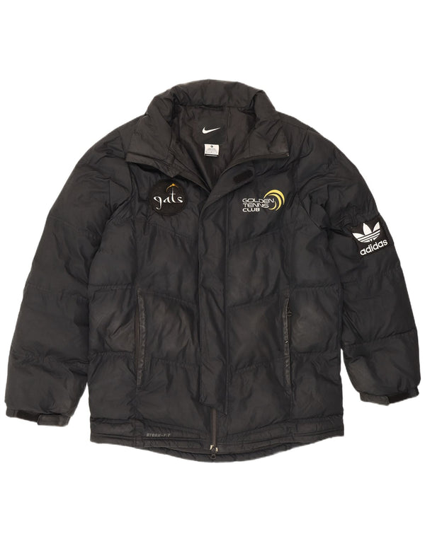 Nike Mens Graphic Padded Jacket UK 38 Medium Black Polyester