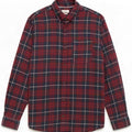 Jack & Jones Herren Flanellhemd Medium Maroon Check Cotton