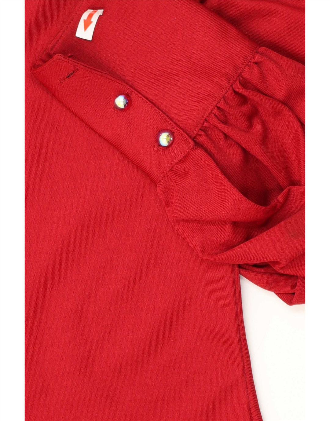 Vintage Damen Hemdbluse IT 48 XL Rot geblümtes Polyester