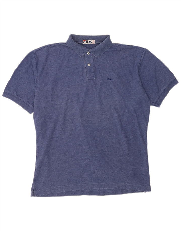 Fila Herren Poloshirt IT 52 Große blaue Baumwolle
