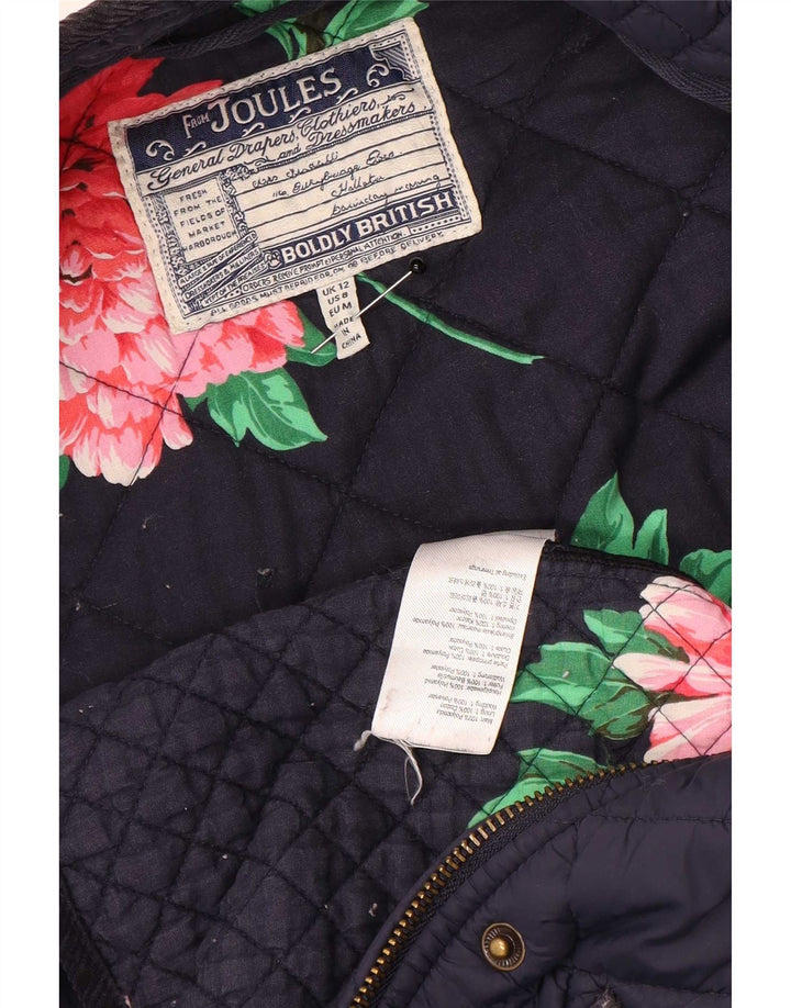 Joules Steppjacke für Damen, UK 12, mittelmarineblaue Baumwolle