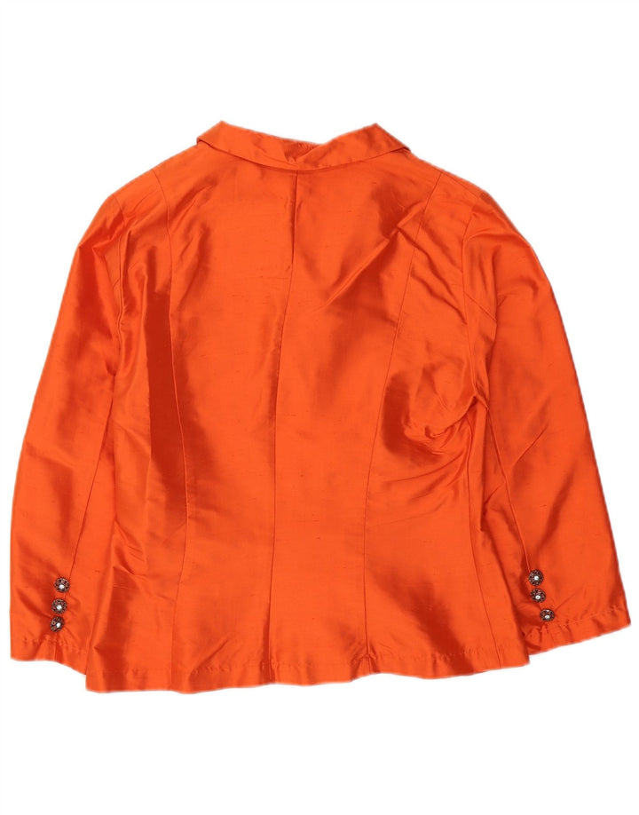 Marella Damen 3/4-Ärmel-Hemdbluse IT 46 Large Orange