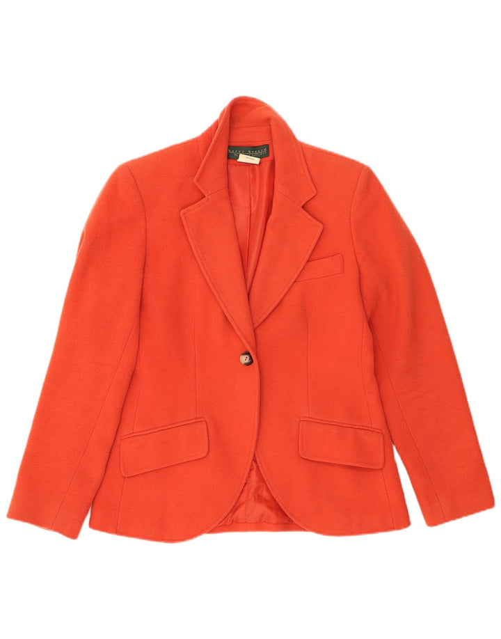 HARVE BENARD Damen-Blazerjacke mit 1 Knopf, US 6, mittelorange Wolle