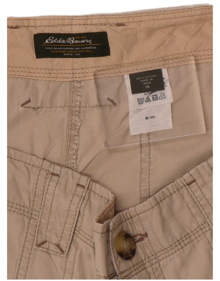 EDDIE BAUER Damen Chinoshorts US 16 2XL W38 Beige Baumwolle
