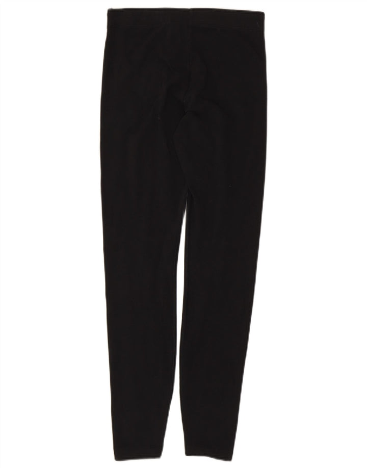 NIKE Damen Graphic Leggings UK 6 XS Schwarz Baumwolle