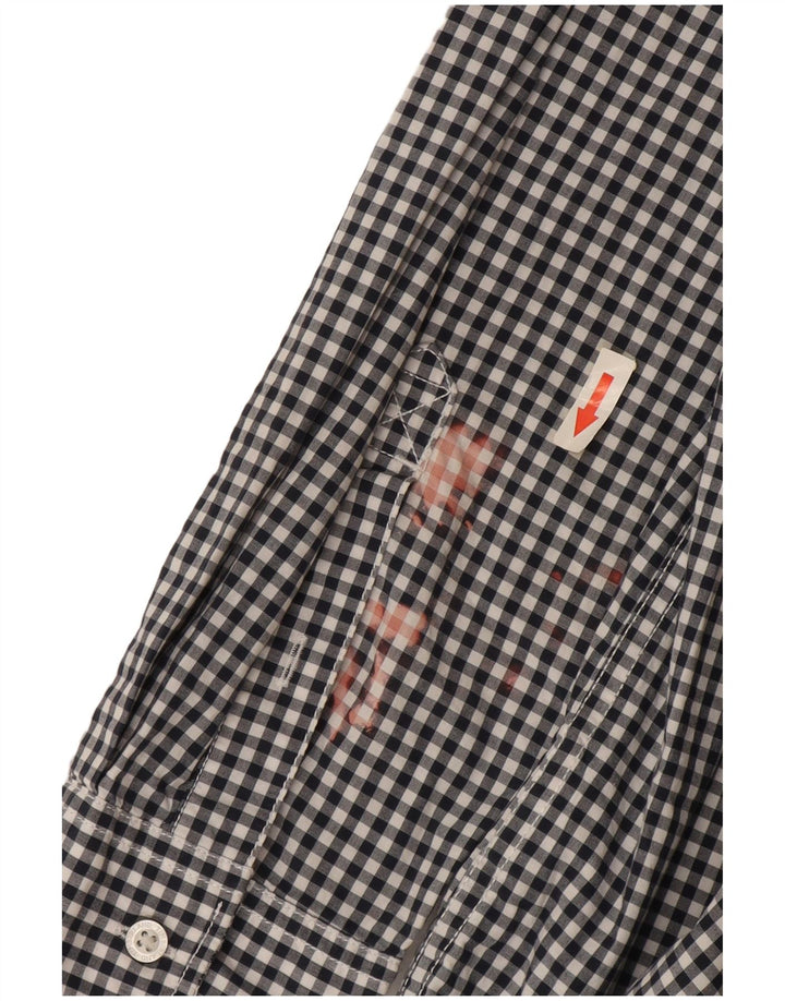 Timberland Herren-Hemd mit normaler Passform, große marineblaue Gingham-Baumwolle