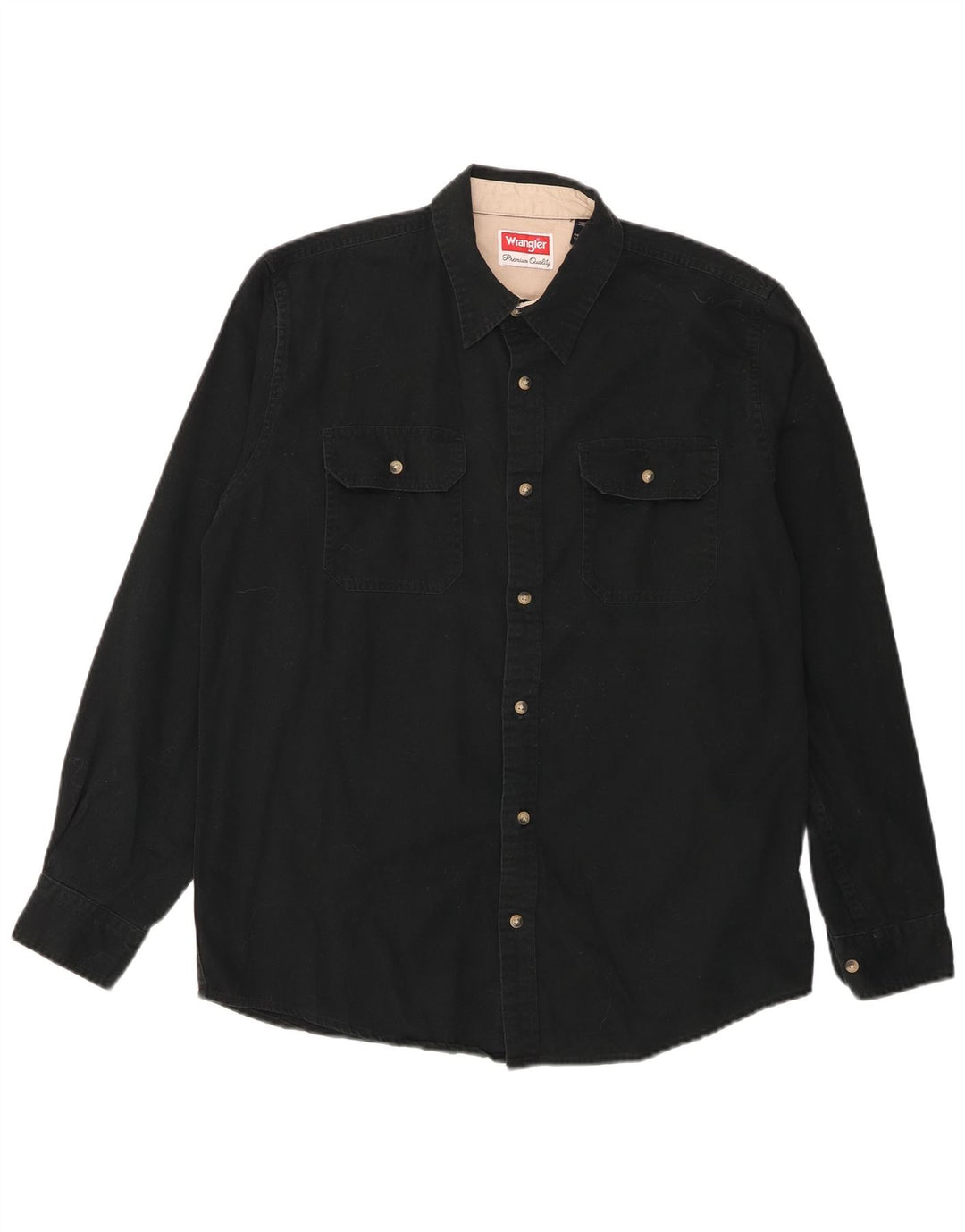 Wrangler Herrenhemd Mittelschwarze Baumwolle