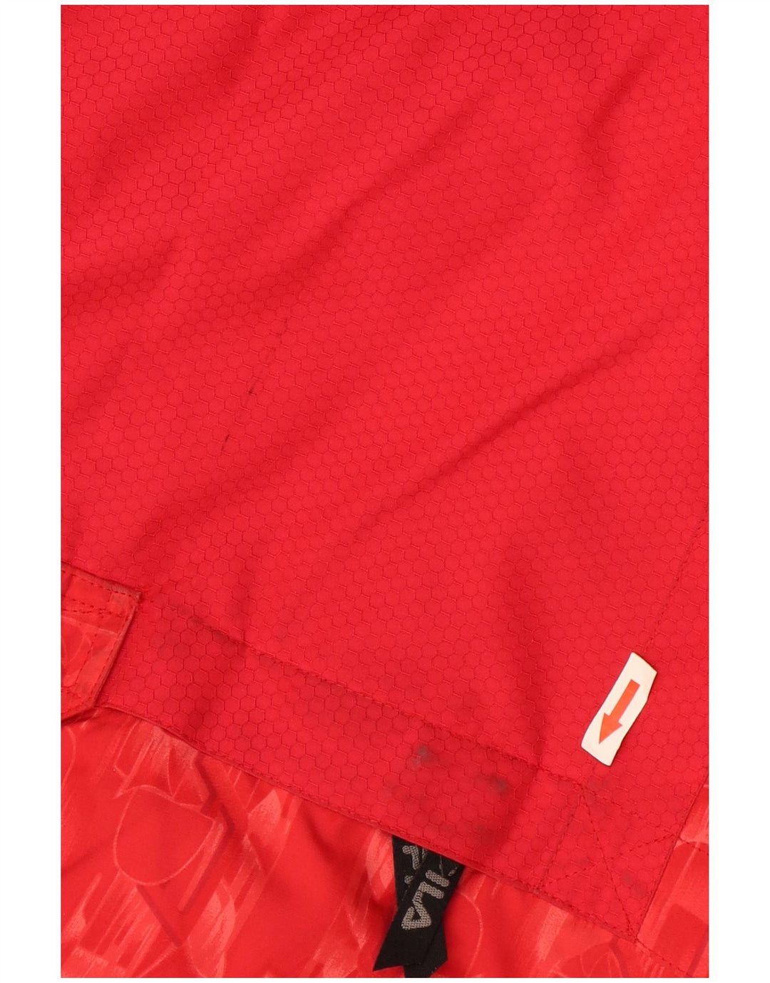Fila Herren-Skijacke mit grafischer Kapuze, IT 48 XL, rotes geometrisches Polyester