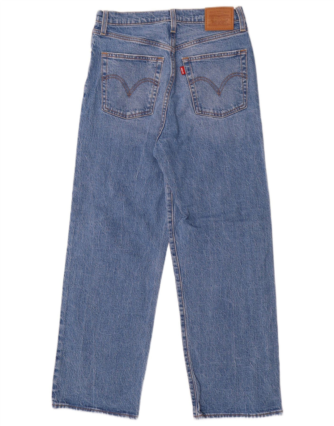 Levi's Damen Ribcage Straight Jeans W28 L27 Blaue Baumwolle
