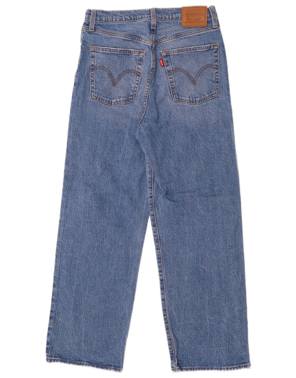 Levi's Damen Ribcage Straight Jeans W28 L27 Blaue Baumwolle