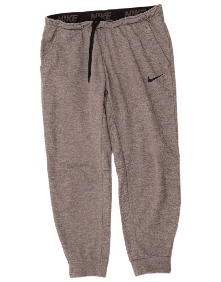 Nike Herren Therma-Fit-Trainingshose, Jogginghose, Größe L, grau, Polyester