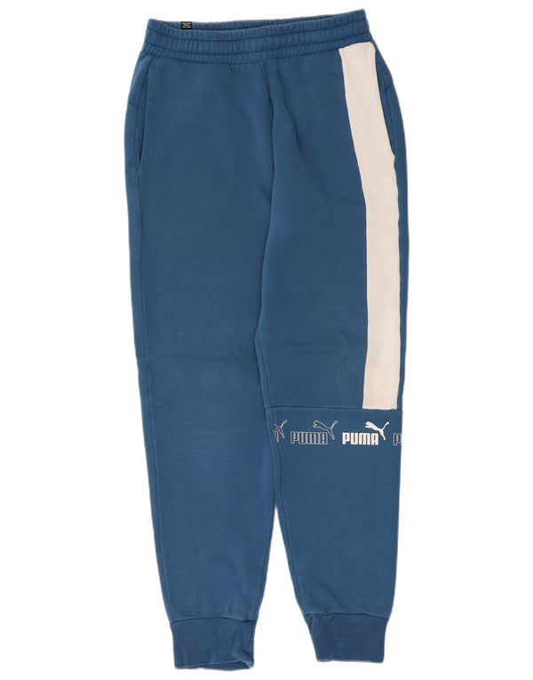 Puma Womens Graphic Trainingshose Jogger UK 8 Small Blue Colourblock
