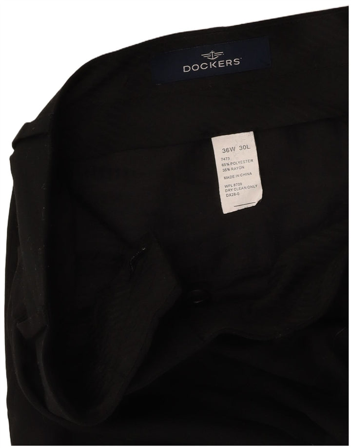 DOCKERS Herren-Chinohose mit Pegged, W36, L30, schwarzes Polyester