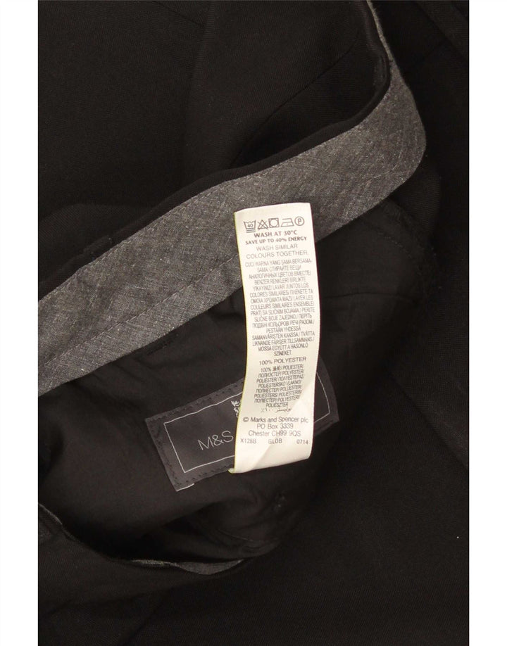 Marks & Spencer Damen-Anzughose in normaler Passform, W38, L29, Schwarz, Polyester