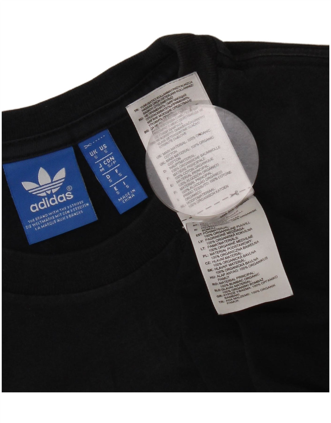 Adidas Herren Grafik T-Shirt Top Small Schwarz Baumwolle