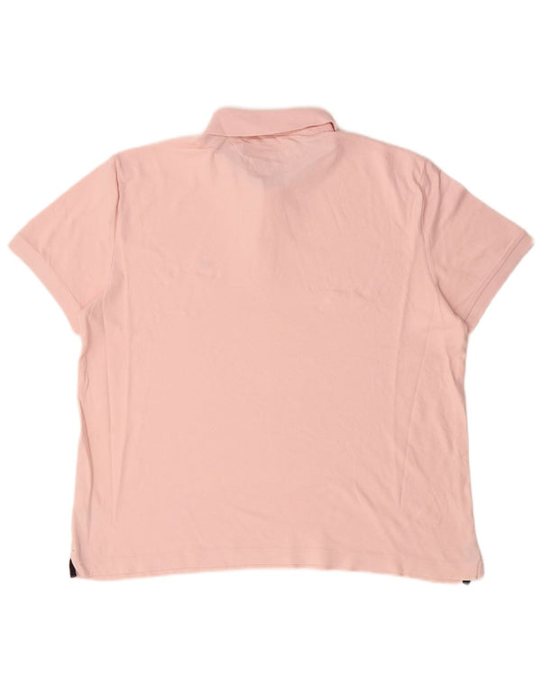 Tommy Hilfiger Herren-Poloshirt mit individueller Passform, groß, rosa Baumwolle