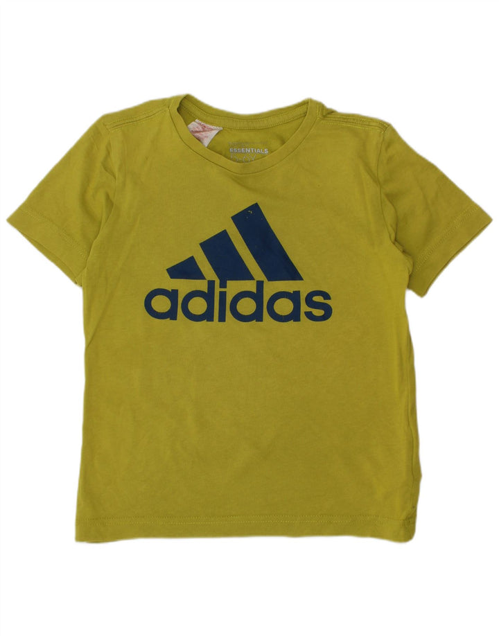ADIDAS Jungen Climalite Graphic T-Shirt Top 5–6 Jahre, grüne Baumwolle