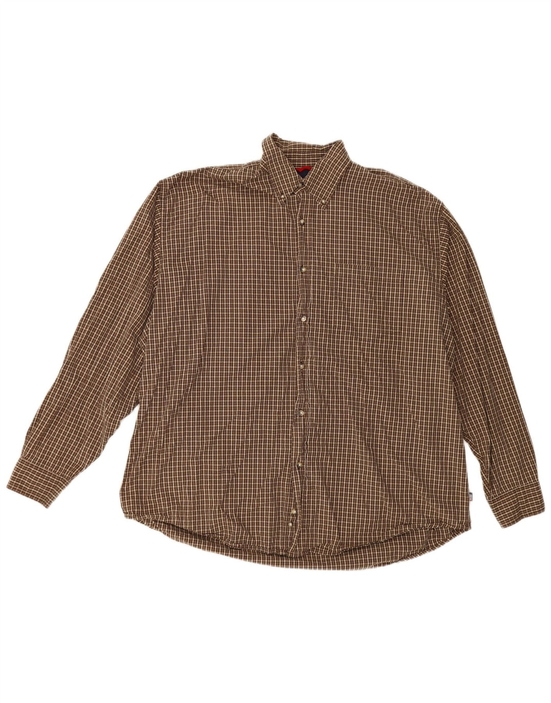 Wrangler Herrenhemd XL, braun kariert, Baumwolle
