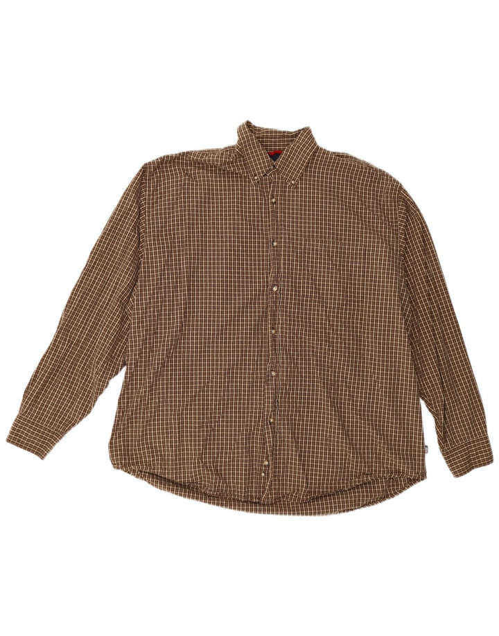 Wrangler Herrenhemd XL, braun kariert, Baumwolle