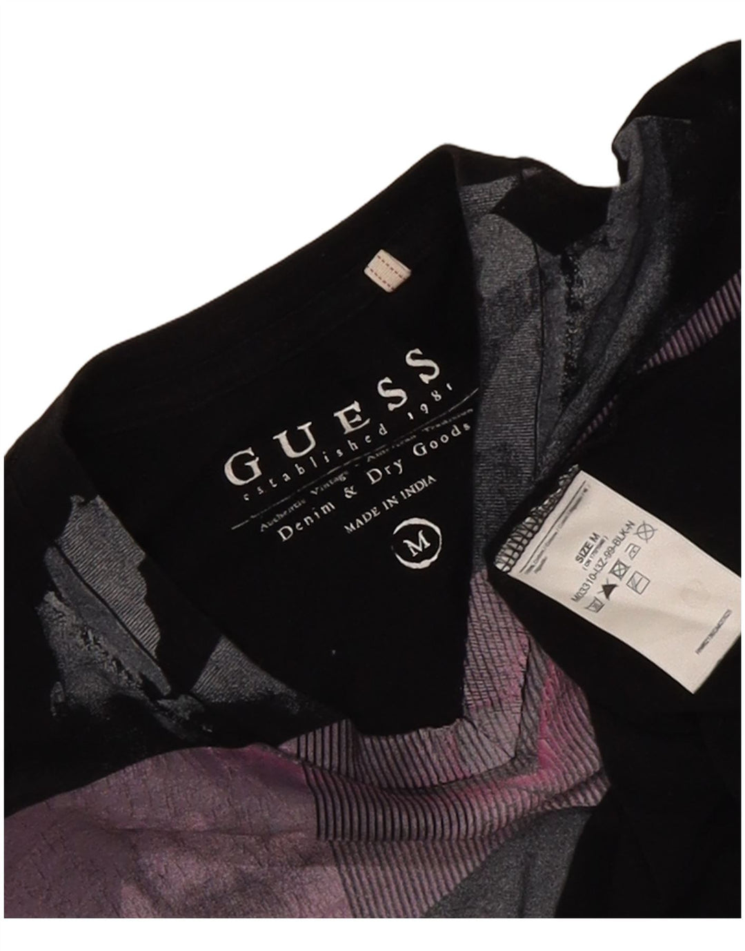 Guess Herren-T-Shirt mit Grafik, mittelschwarz, Baumwolle