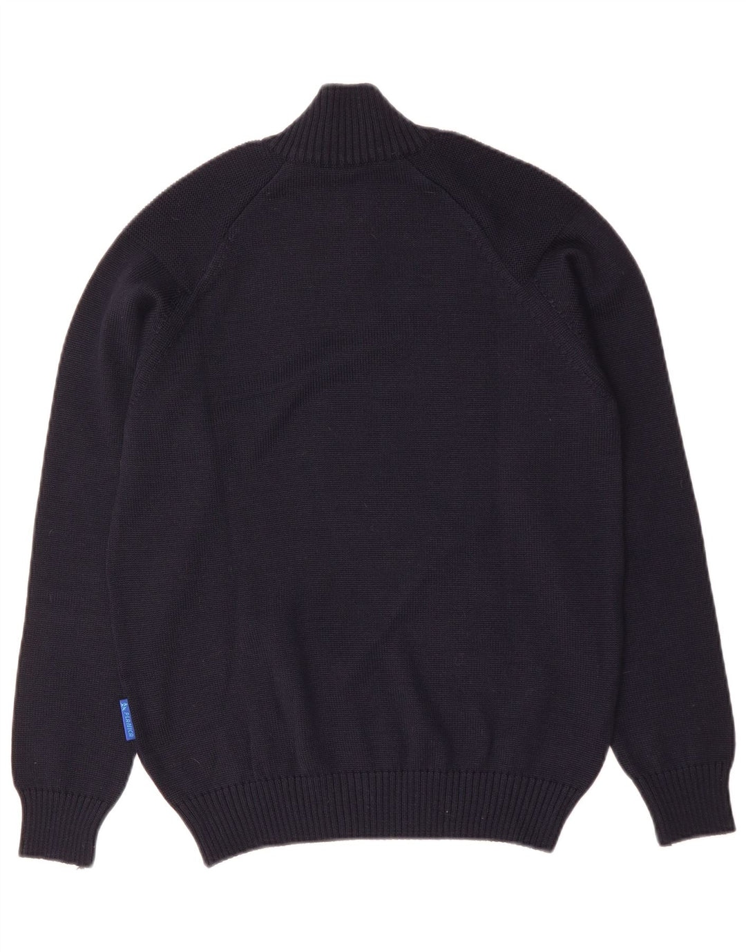 Vintage Herren-Pullover mit Reißverschluss, Größe 48, klein, marineblau, Acryl