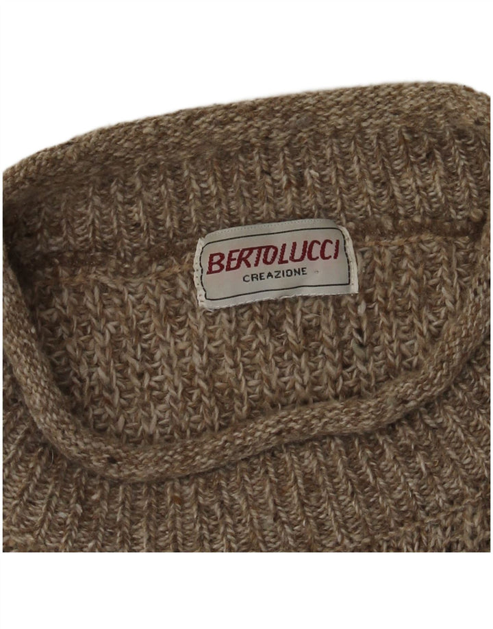 BERTO LUCCI Herren-Pullover mit Rundhalsausschnitt, XL, grau gestreift