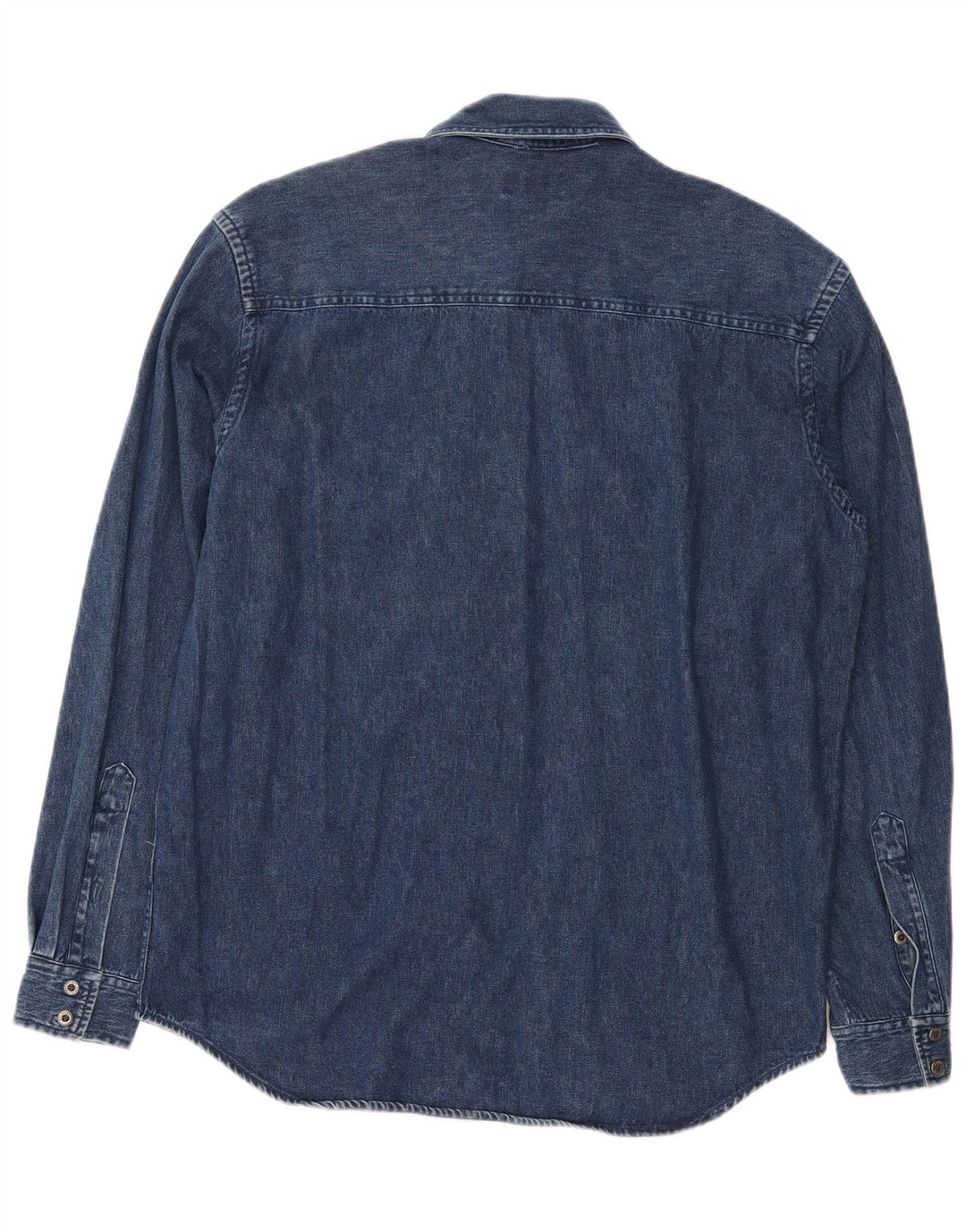 Sergio Tacchini Herren-Jeanshemd, mittelmarineblaue Baumwolle