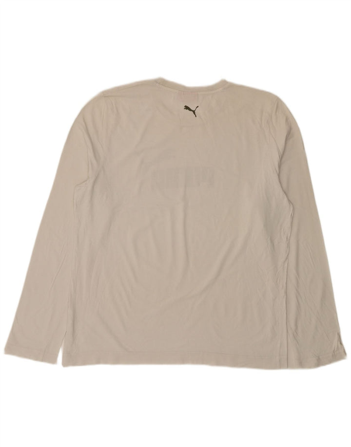 Puma Herren Graphic Top Langarm XL Weiß