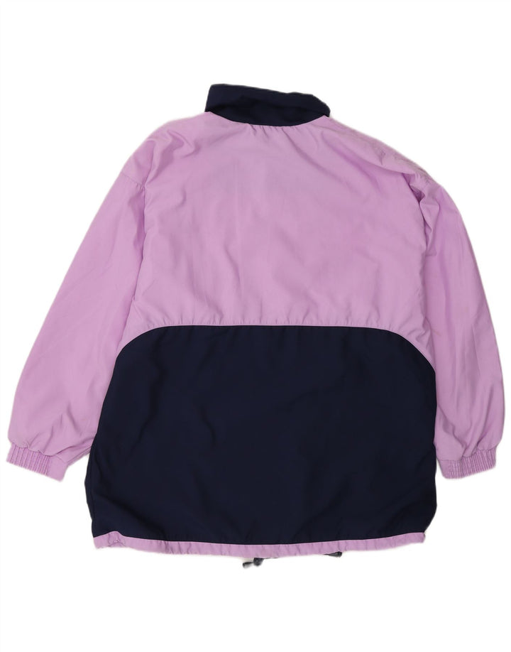 ALEX Damen-Trainingsanzug-Oberteil, übergroß, Jacke, UK 12, Mittelviolett, Farbblock