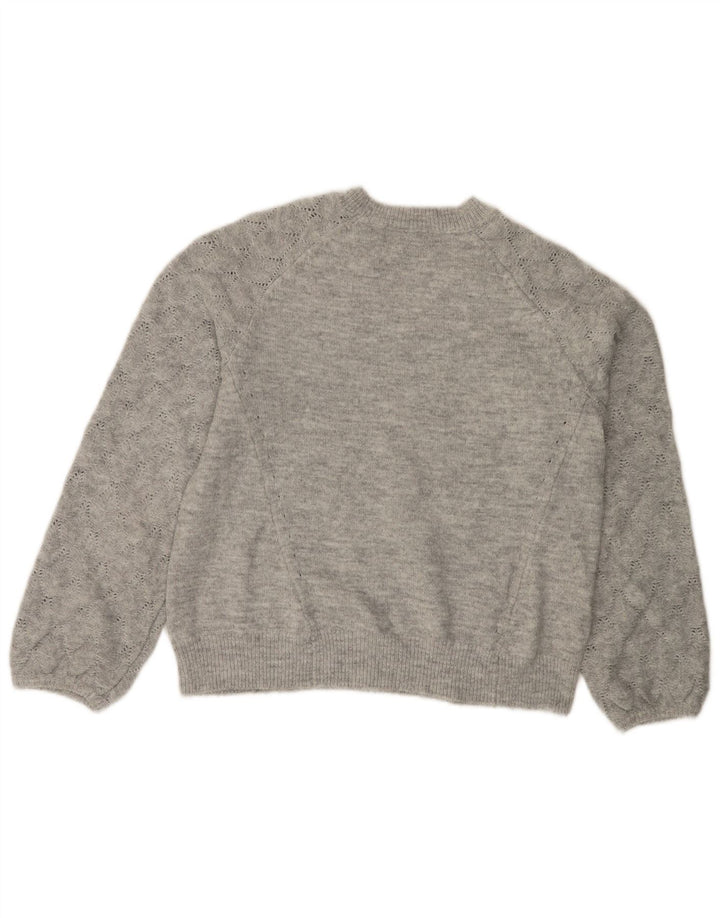 OASIS Damen-Pullover mit Rundhalsausschnitt, UK 14, mittelgraues Acryl