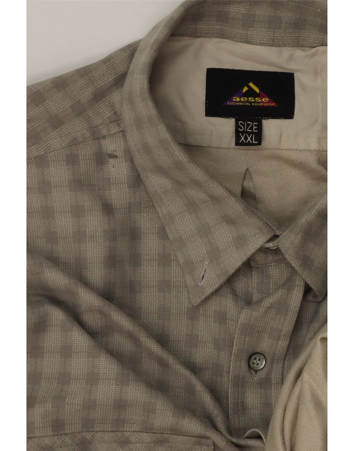 Aesse Herrenhemd 2XL Grau Gingham