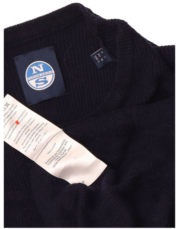 North Sails Herren-Pullover mit Rundhalsausschnitt, mittelmarineblaue Baumwolle