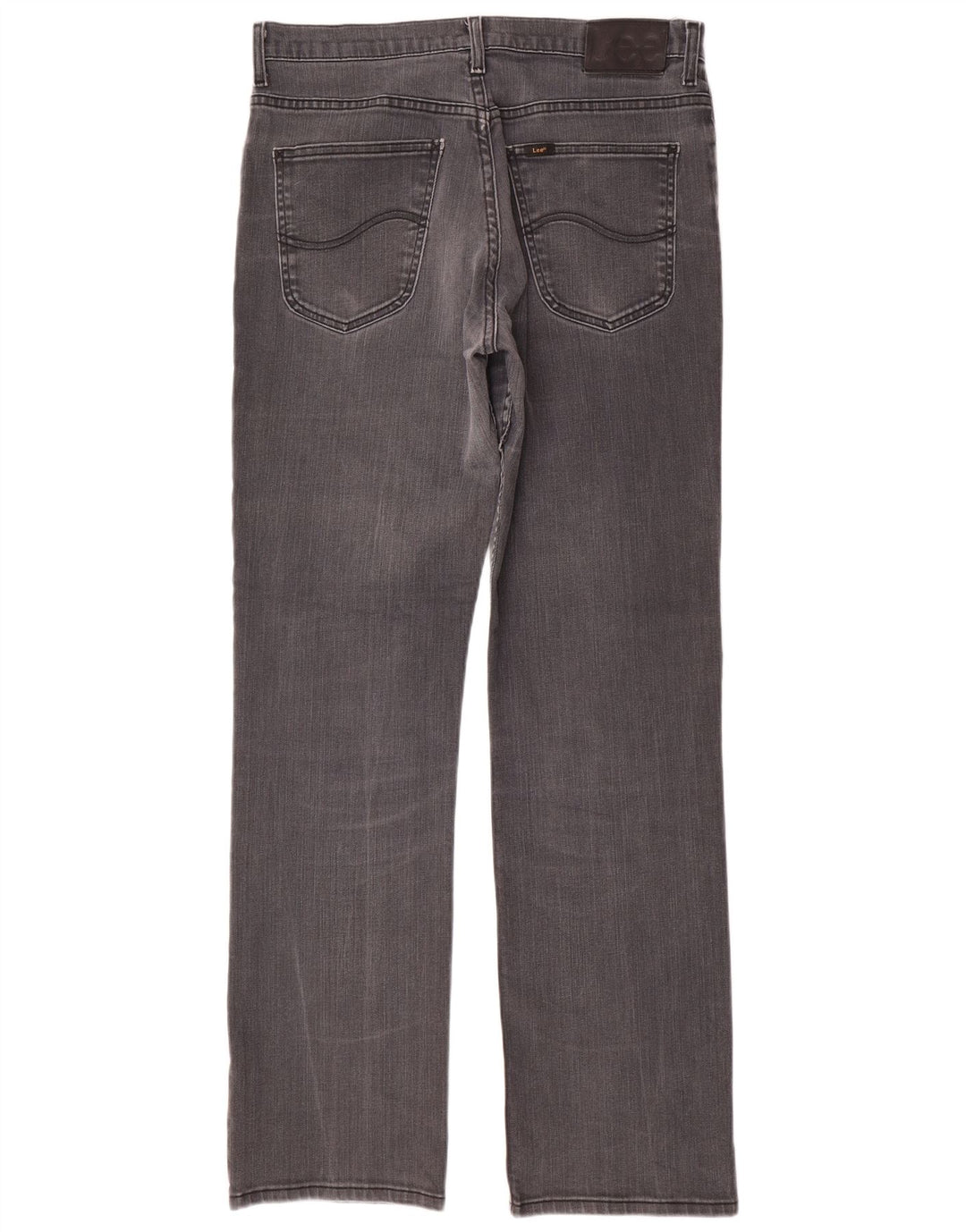 Lee Herren Brooklyn Straight Jeans W34 L34 Graue Baumwolle
