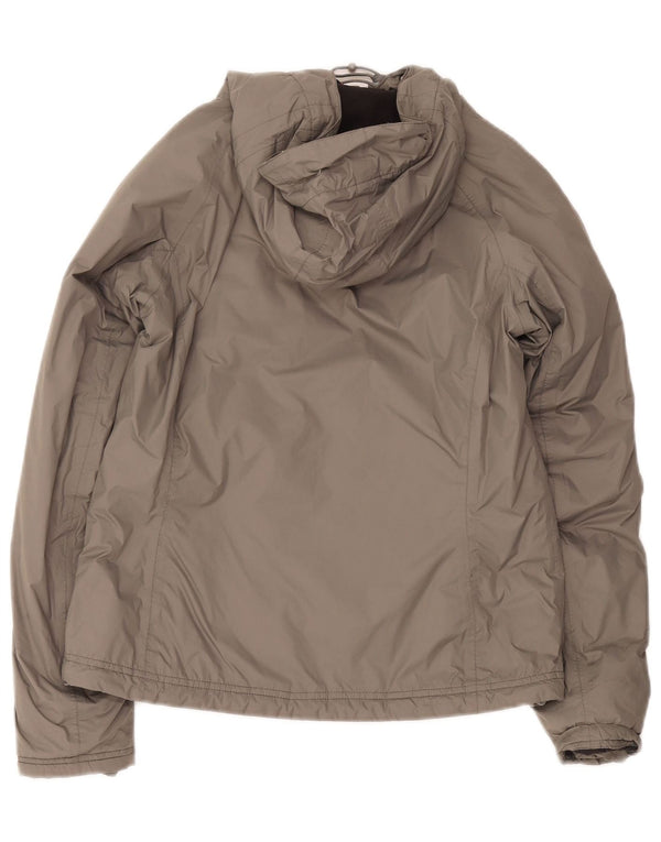 K-Way Damen-Windbreakerjacke mit Kapuze, US 8, Mittelgrau