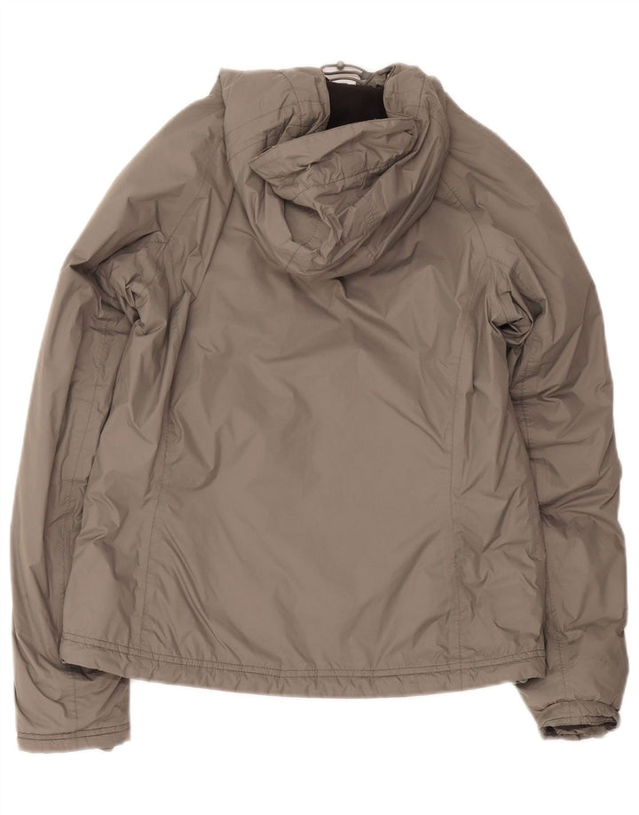 K-Way Damen-Windbreakerjacke mit Kapuze, US 8, Mittelgrau