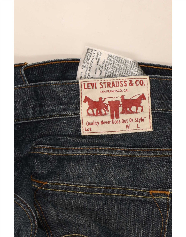 Levi's Herren Straight Jeans W33 L34 Marineblaue Baumwolle