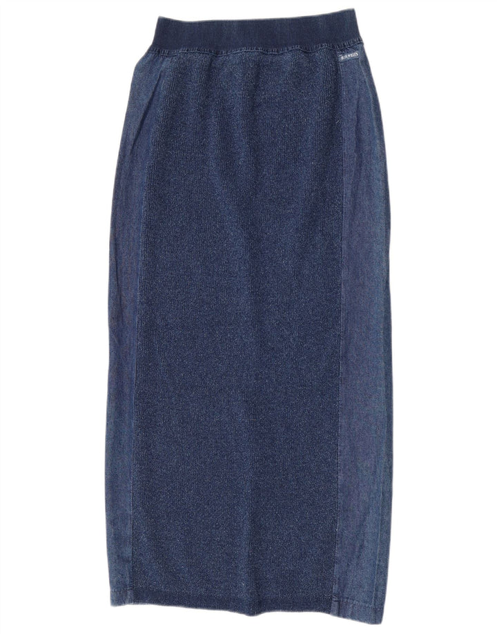 Blue Willi's Damen Midirock Medium W28 Blaue Baumwolle