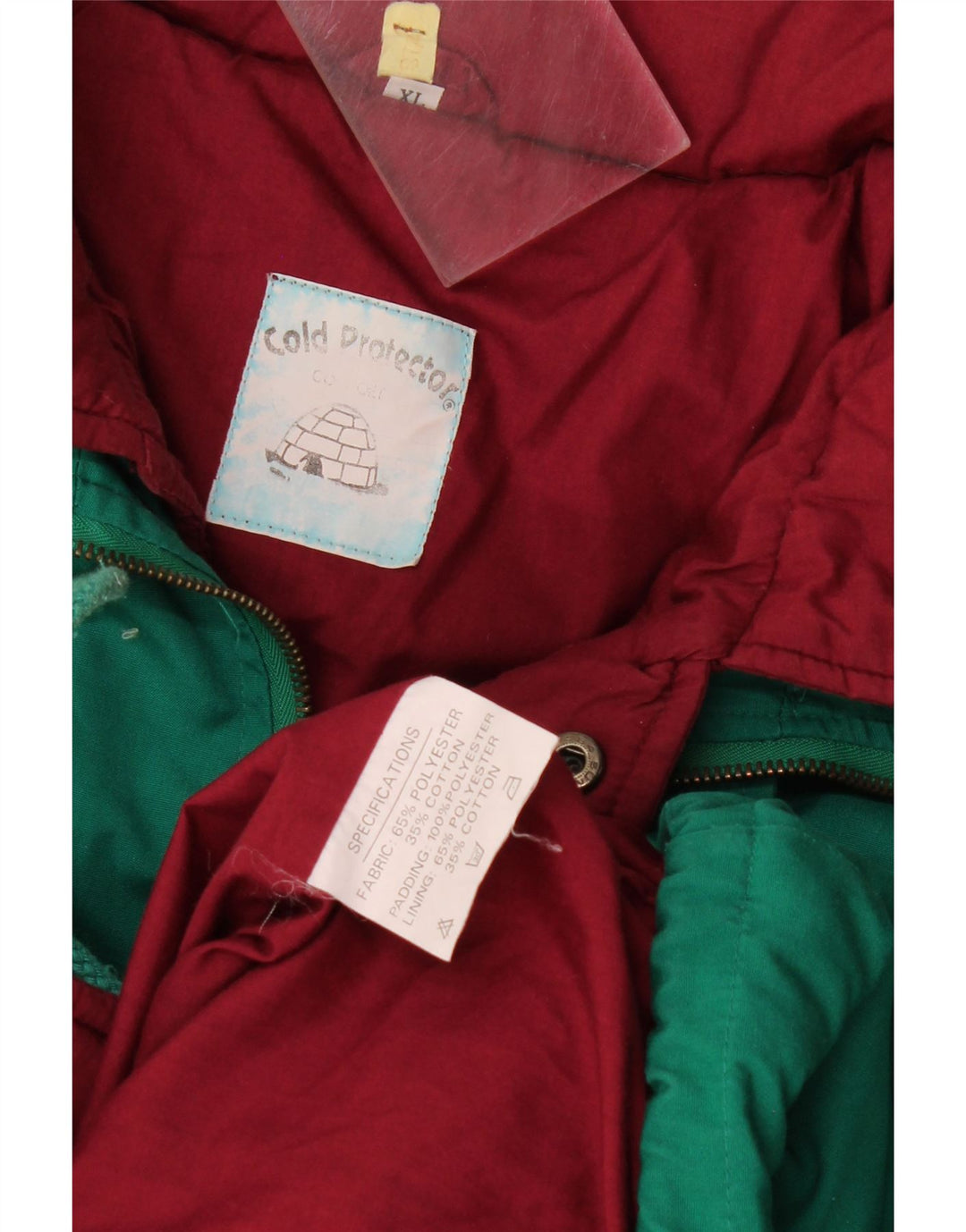 Vintage Herren Wattierte Jacke UK 42 XL Grün Polyester