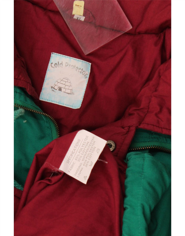 Vintage Herren Wattierte Jacke UK 42 XL Grün Polyester
