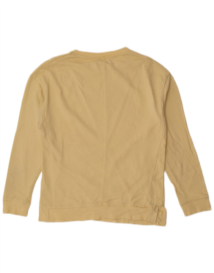Zara Herren-Sweatshirt-Pullover, klein, gelbe Baumwolle