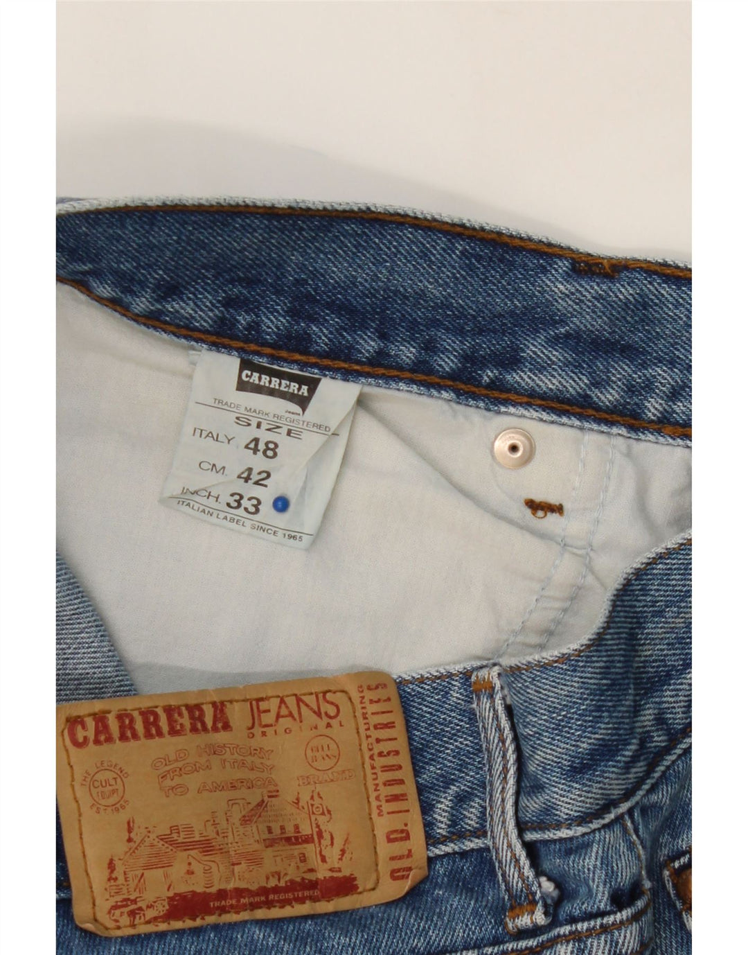 CARRERA Mens Straight Jeans W33 L33 Blue Cotton Vintage Carrera and Second-Hand Carrera from Messina Hembry 
