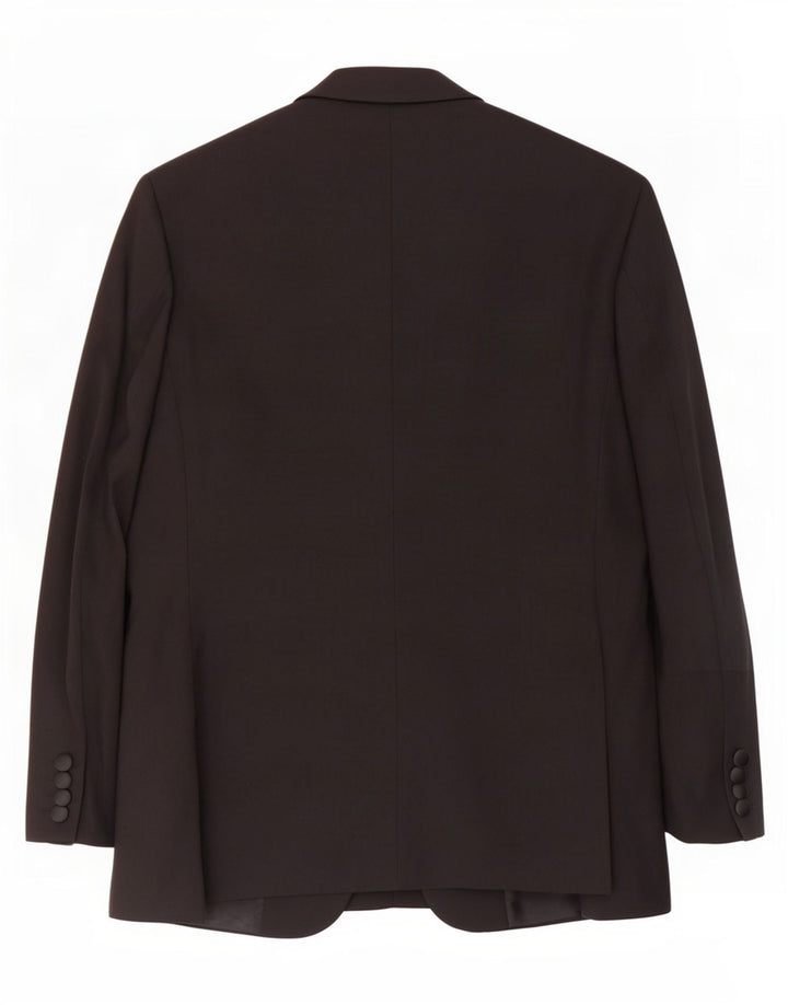 Marks & Spencer Herren-Blazer mit 1 Knopf, UK 38, mittelschwarze Wolle