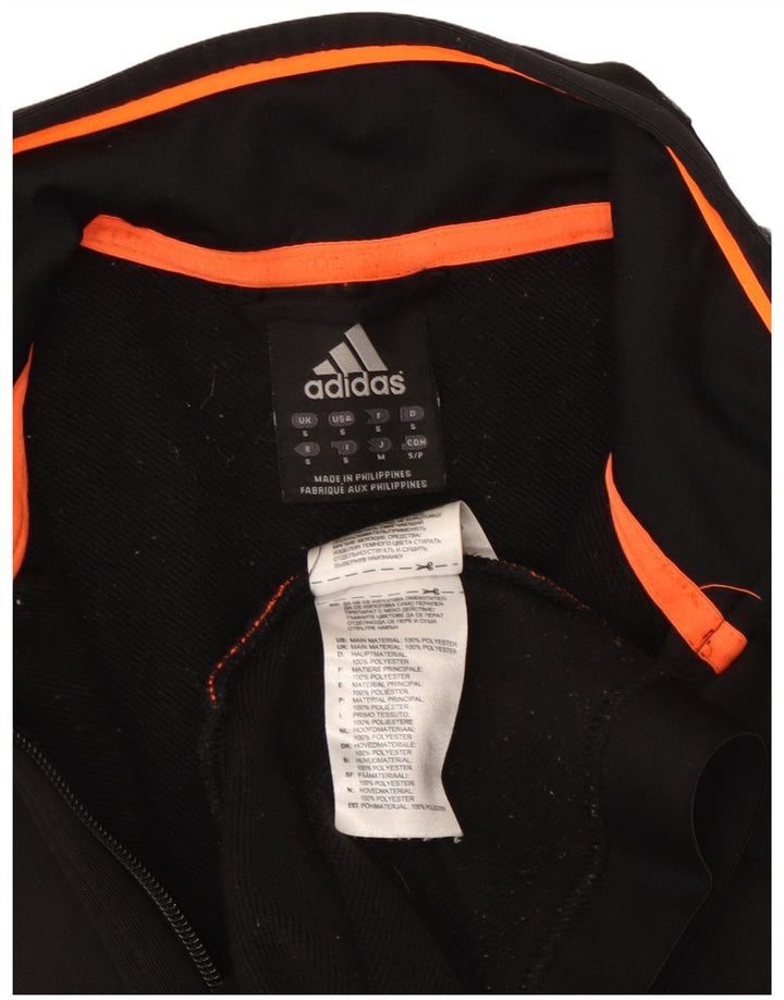 Adidas Herren Climalite Trainingsanzug Top Jacke Small Schwarz Polyester Halloween