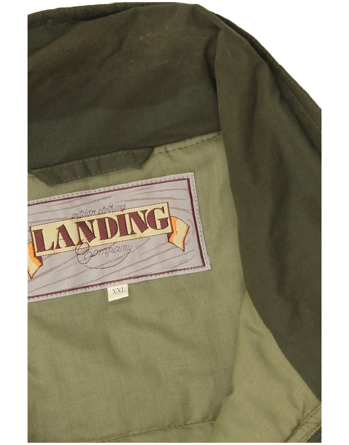 Vintage Herren Utility Gilet UK 44 2XL Khaki Polyester