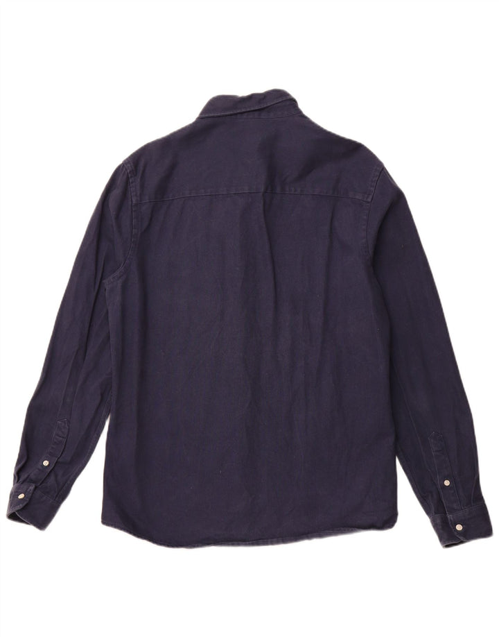 ZARA Herren-Flanellhemd, mittelblau, Baumwolle