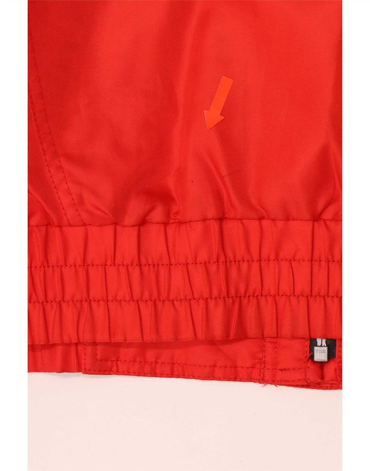 Spyder Jungen-Skijacke mit Kapuze, 11–12 Jahre, rotes Farbblock-Polyester