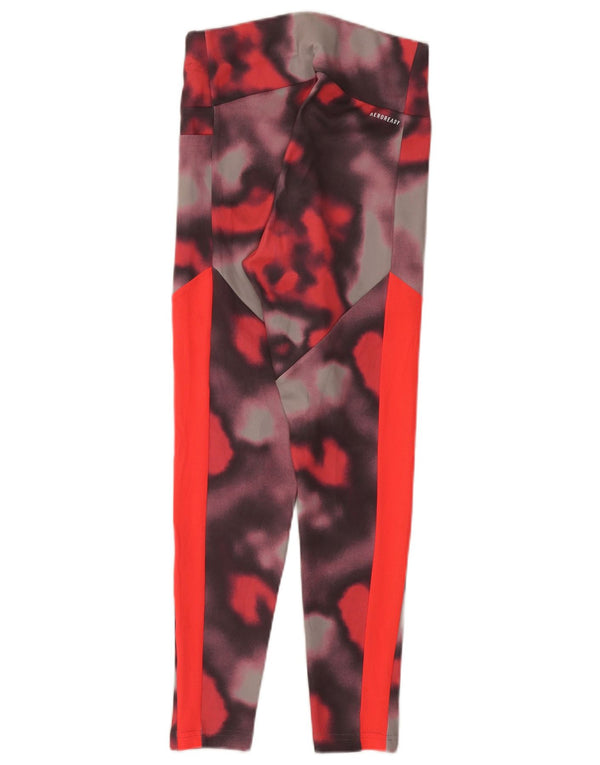 Adidas Damen Aeroready Leggings UK 8/10 Small Mehrfarbig Tie Dye