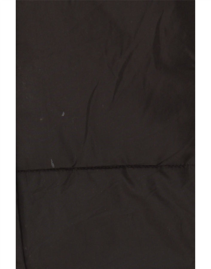 Free People Damen Übergroße wattierte Jacke UK 16 Large Schwarz Polyester