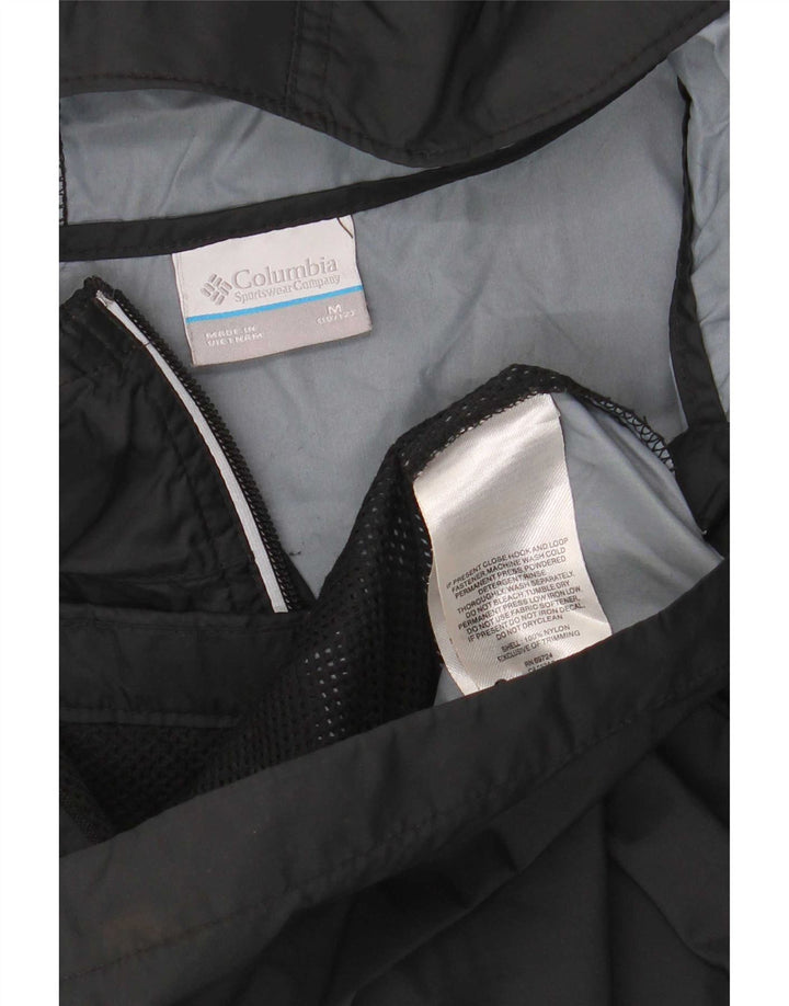 Columbia Jungen-Regenjacke mit Kapuze, 10–11 Jahre, mittelgroßes schwarzes Nylon