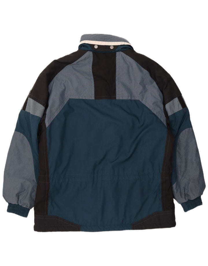 C&A Herren-Windbreakerjacke mit Reißverschluss, UK 44 2XL, Blau, Farbblock-Polyester, Winter